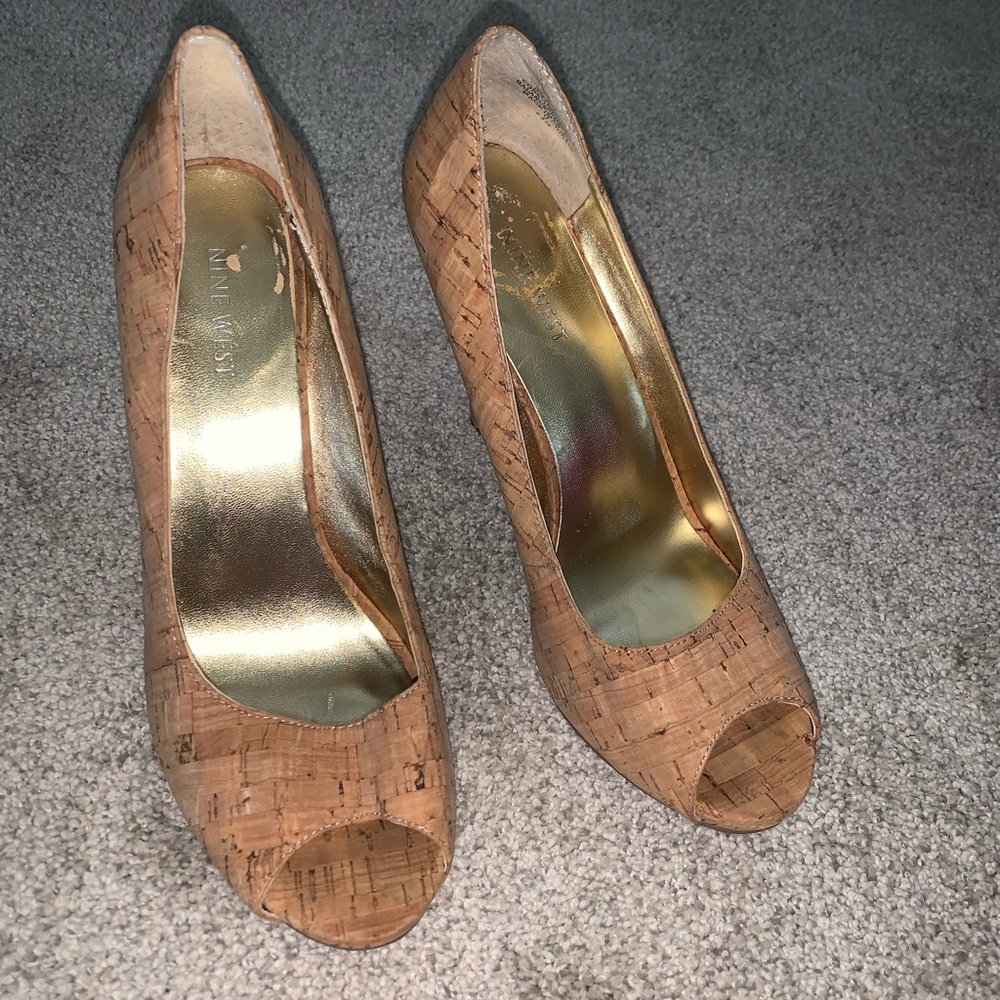 Nine West cork heels